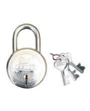 Hi Tech Sales Heavy Duty Steel Padlock with 3 Keys, Durable and 65mm Round Body Lock for Home, Office, and Security Use Hi Tech Sales Heavy Duty Steel Padlock with 3 Keys, Durable and 65mm Round Body Lock for Home, Office, and Security Use