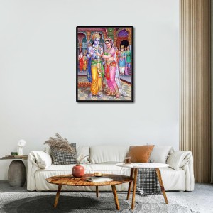 Ram Sita Laminated Photo - 5x7 Inches, Divine Blessings for Home & Office and Temple Decoration Ram Sita Laminated Photo - 5x7 Inches, Divine Blessings for Home & Office and Temple Decoration