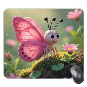 Customized Cute Butterfly Picture Sublimation Mouse Pad | 8 X 7.5 Inch | Smooth Cloth Surface | Non-Slip Rubber Base | Personalized Mousepad for Laptop & Desktop (F17437) Customized Cute Butterfly Picture Sublimation Mouse Pad | 8 X 7.5 Inch | Smooth Cloth Surface | Non-Slip Rubber Base | Personalized Mousepad for Laptop & Desktop (F17437)