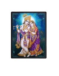 Radha Krishna Laminated Photo - 11x13 Inches, Divine Blessings for Home & Office and Temple Decoration