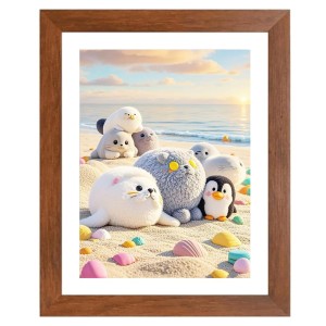 AI Funny Cute penguins Art Picture for Kids - 10x14 inches, Brown Color - Perfect Wall Decor for Children's Room AI Funny Cute penguins Art Picture for Kids - 10x14 inches, Brown Color - Perfect Wall Decor for Children's Room