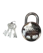 Hi Tech Sales New Round Lock (HISTTO Star) 7 lVRS | Steel Body | Iron Liver | Double Locking | 3 Silver Keys | 1 Lock Hi Tech Sales New Round Lock (HISTTO Star) 7 lVRS | Steel Body | Iron Liver | Double Locking | 3 Silver Keys | 1 Lock