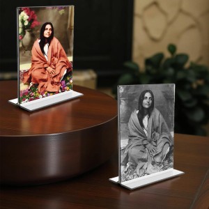 Debi Anandamayee Acrylic T-Style Photo Stand - 9x11 Inches, Compact and Stylish Spiritual Display, easily change 2 photos (Pack of 1) Debi Anandamayee Acrylic T-Style Photo Stand - 9x11 Inches, Compact and Stylish Spiritual Display, easily change 2 photos (Pack of 1)