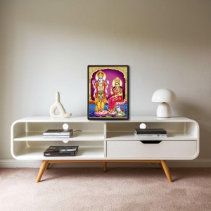 Vishnu Lakshmi Laminated Photo - 5x7 Inches, Divine Blessings for Home & Office and Temple Decoration Vishnu Lakshmi Laminated Photo - 5x7 Inches, Divine Blessings for Home & Office and Temple Decoration