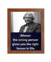 A P J Abdul Kalam & Famous Quote Brown Frame, 10x14InchesInspirational Wall Art for Office, Home DecorIdeal Spiritual Gift