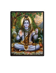 Lord Shiva Laminated Photo (13x15 Inches Without glass) Divine Blessings for Table and Walls,Home & Office and Temple Decoration