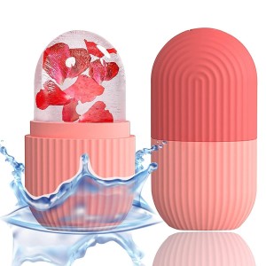 Ice Roller for Face & Eyes – Puffiness & Migraine Relief, Skin Tightening & Pore Shrinking Facial Massager – Cold Therapy Ice Face Roller for Women & Men – Reusable & Travel-Friendly (Peach)