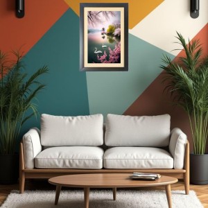 Two beautiful swans gracefully gliding in lovely nature Black Photo Frame Funny Animal and Bird Cartoon Art Two beautiful swans gracefully gliding in lovely nature Black Photo Frame Funny Animal and Bird Cartoon Art