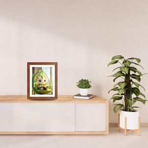 AI Funny Cute Cartoon Art Picture for Kids - 10x14 inches, Brown Color - Perfect Wall Decor for Children's Room