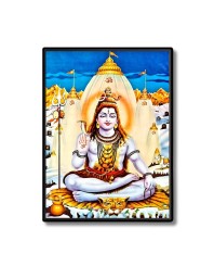 Shiva Laminated Photo - 5x7 Inches, Divine Blessings for Home & Office and Temple Decoration