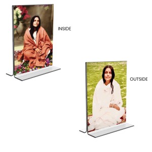 Anandamayee Debi Acrylic T-Style Photo Stand - 7x9 Inches, Compact and Stylish Spiritual Display, easily change 2 photos (Pack of 1) Anandamayee Debi Acrylic T-Style Photo Stand - 7x9 Inches, Compact and Stylish Spiritual Display, easily change 2 photos (Pack of 1)