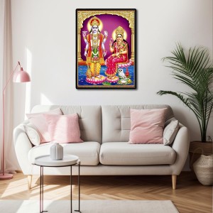 Vishnu Lakshmi Laminated Photo - 5x7 Inches, Divine Blessings for Home & Office and Temple Decoration Vishnu Lakshmi Laminated Photo - 5x7 Inches, Divine Blessings for Home & Office and Temple Decoration