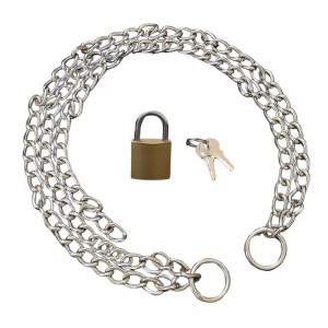 HiTechMart Heavy-Duty 4 ft Metal Chain with Mini 2 cm Padlock & Keys – Security Lock Chain for Multi-Purpose Use