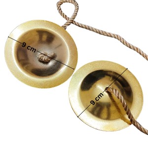HiTechMart Handcrafted Brass Manjeera – 9cm Indian Classical Musical Instrument for Bhajan, Kirtan, Puja – Traditional Cymbals with Clear, Resonant Sound – 185gm Lightweight with Durable String HiTechMart Handcrafted Brass Manjeera – 9cm Indian Classical Musical Instrument for Bhajan, Kirtan, Puja – Traditional Cymbals with Clear, Resonant Sound – 185gm Lightweight with Durable String