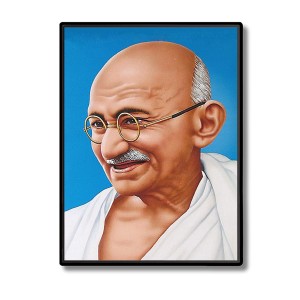 Mahatma Gandhi Laminated Photo - 5x7 Inches, Divine Blessings for Home & Office and Temple Decoration