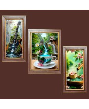 3-Pack A Glimpse of Eternity Photo Frames - 2 Pieces 12x19 Inch & 1 Piece 16x19 Inch - Rustic Wall Art for Home & Office Decor - Botanical Wall Hanging for Living Room, Bedroom, or Workspace