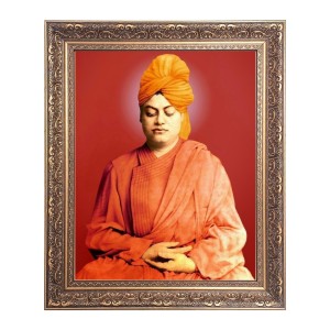 Swami Vivekananda Big Photo Frame - 24x28 Inches for Home & Office Decoration