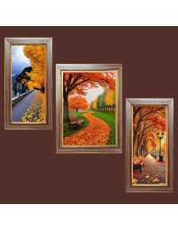 3-Pack Natureâ€™s Breath Photo Frames - 2 Pieces 6x13 Inch & 1 Piece 10x13 Inch - Rustic Wall Art for Home & Office Decor - Botanical Wall Hanging for Living Room, Bedroom, or Workspace