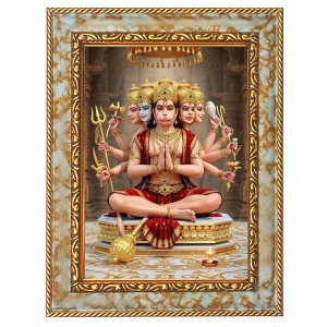 Lord Hanuman Digital Print Photo 8.7x10.7 inches (I6032) - Vibrant Religious Wall Art for Home or Office Decor.