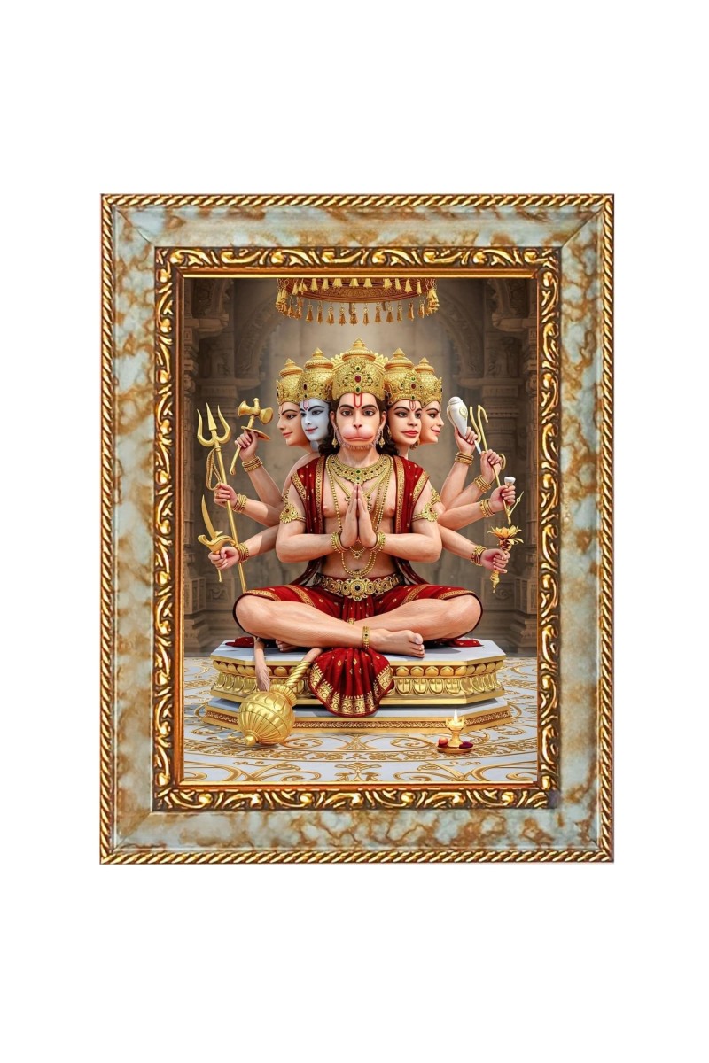 Lord Hanuman Digital Print Photo 8.7x10.7 inches (I6032) - Vibrant Religious Wall Art for Home or Office Decor.