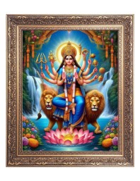 Jai Mata Di Big Photo Frame - 16x20 Inches for Home & Office Decoration