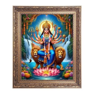 Jai Mata Di Big Photo Frame - 16x20 Inches for Home & Office Decoration