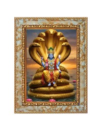 Lord Vishnu Digital Print Photo 10.7x12.7 inches (I6010) - Vibrant Religious Wall Art for Home or Office Decor.