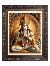 Sri hanuman Big Photo Frame - 16x20 Inches for Home & Office Decoration