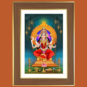 Goddess Durga Photo Frame - 14x18 Inches, Brown Wooden Frame for Home, Office & Temple Decoration Goddess Durga Photo Frame - 14x18 Inches, Brown Wooden Frame for Home, Office & Temple Decoration