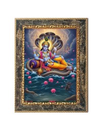 Lord vishnu Digital Print Photo 12.7x14.7 inches (I6100) - Vibrant Religious Wall Art for Home or Office Decor.