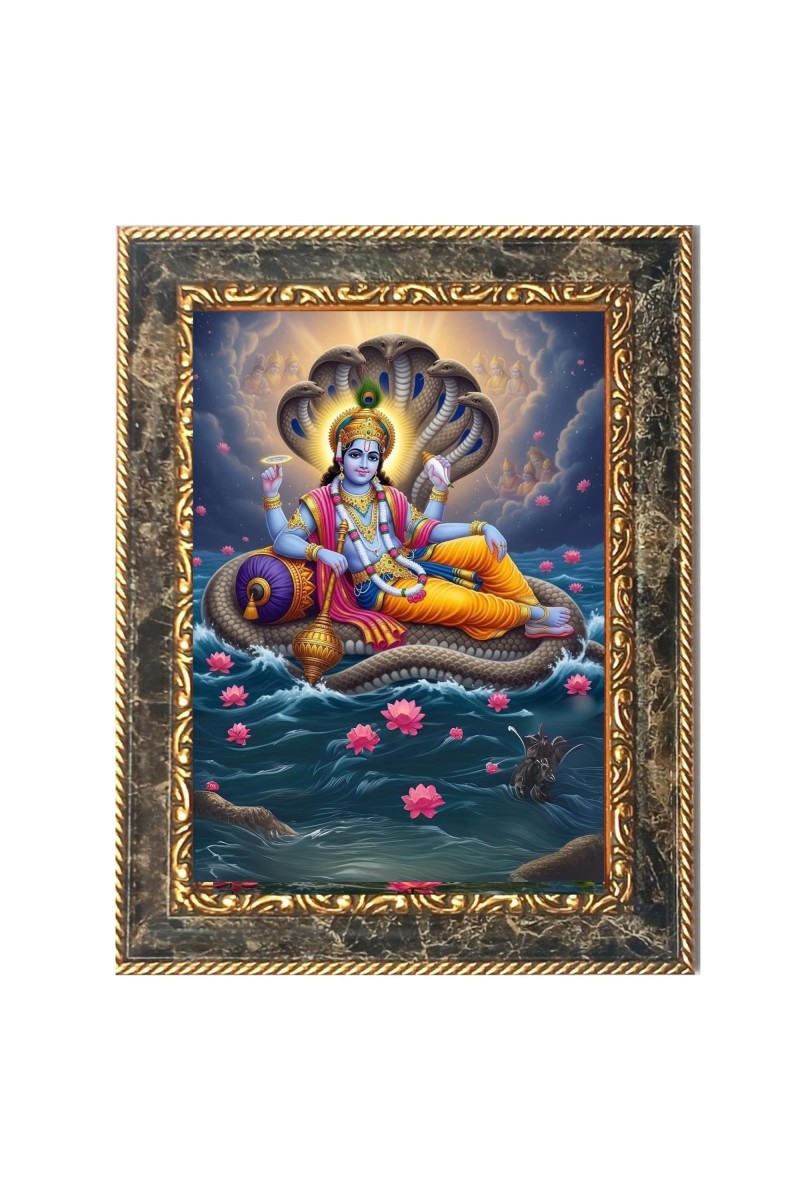 Lord vishnu Digital Print Photo 12.7x14.7 inches (I6100) - Vibrant Religious Wall Art for Home or Office Decor.