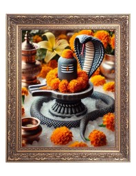 Shiv Linga Big Photo Frame - 20x24 Inches for Home & Office Decoration