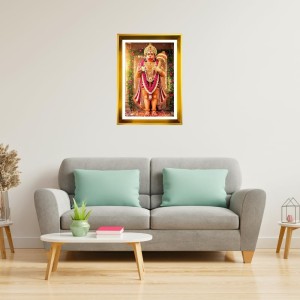 Lord Hanuman Golden Photo Frame - 10x14 Inches | Elegant Wooden Frame For Home, Office & Temple Decoration | Spiritual Wall & Table Decor And Gift Item (F9824) Lord Hanuman Golden Photo Frame - 10x14 Inches | Elegant Wooden Frame For Home, Office & Temple Decoration | Spiritual Wall & Table Decor And Gift Item (F9824)