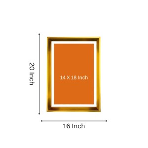 Mata Lakhsmi Golden Photo Frame - 16x20 Inches | Elegant Wooden Frame For Home, Office & Temple Decoration | Spiritual Wall & Table Decor And Gift Item (F9560) Mata Lakhsmi Golden Photo Frame - 16x20 Inches | Elegant Wooden Frame For Home, Office & Temple Decoration | Spiritual Wall & Table Decor And Gift Item (F9560)
