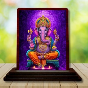 Car Desk/Table Top Lord Ganesha Wooden Photo Stand 3x4 Inches, Compact & Stylish Spiritual Display For Car, Home & Office (Pack Of 1) (F15090) Car Desk/Table Top Lord Ganesha Wooden Photo Stand 3x4 Inches, Compact & Stylish Spiritual Display For Car, Home & Office (Pack Of 1) (F15090)