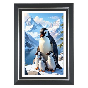 Penguins Photo Wall & Table Frame | 10x14 Inch Black Designer | Perfect For Gifting & Home Decor (F9638) Penguins Photo Wall & Table Frame | 10x14 Inch Black Designer | Perfect For Gifting & Home Decor (F9638)