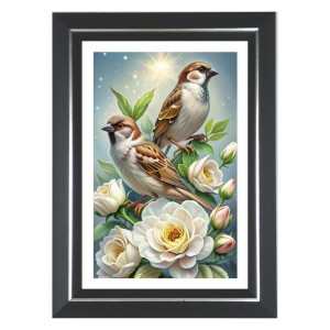 Two Birds Sparrows Photo Wall & Table Frame | 10x14 Inch Black Designer | Perfect For Gifting & Home Decor (F9583) Two Birds Sparrows Photo Wall & Table Frame | 10x14 Inch Black Designer | Perfect For Gifting & Home Decor (F9583)