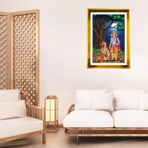Lord Ram And Hanuman Golden Photo Frame - 10x14 Inches | Elegant Wooden Frame For Home, Office & Temple Decoration | Spiritual Wall & Table Decor And Gift Item (F9452) Lord Ram And Hanuman Golden Photo Frame - 10x14 Inches | Elegant Wooden Frame For Home, Office & Temple Decoration | Spiritual Wall & Table Decor And Gift Item (F9452)