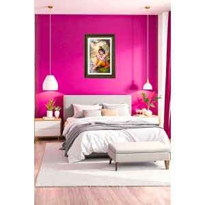 Divine Krishna Big Photo Frame - 20x28 Inches For Home,Temple & Office Decoration (F10717)
