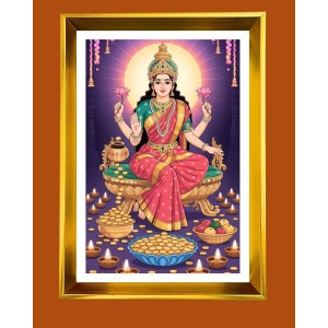 Mata Laxmi Golden Photo Frame - 18x22 Inches | Elegant Wooden Frame For Home, Office & Temple Decoration | Spiritual Wall & Table Decor And Gift Item (F9900) Mata Laxmi Golden Photo Frame - 18x22 Inches | Elegant Wooden Frame For Home, Office & Temple Decoration | Spiritual Wall & Table Decor And Gift Item (F9900)