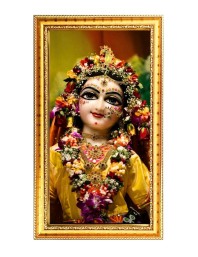 Divine Radha Rani Digital Golden Color Photo Frame | Hindu Religious Wall Decor | 8x15 Inches - Inspirational Wall Art For Office, Home Decor - Ideal Spiritual Gift (F10260)