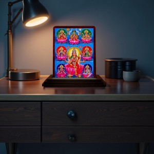Car Desk/Table Top Ashta Lakshmi Wooden Photo Stand 3x4 Inches, Compact & Stylish Spiritual Display For Car, Home & Office (Pack Of 1) (F14154) Car Desk/Table Top Ashta Lakshmi Wooden Photo Stand 3x4 Inches, Compact & Stylish Spiritual Display For Car, Home & Office (Pack Of 1) (F14154)