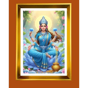 Maa Lakhsmi Golden Photo Frame - 10x14 Inches | Elegant Wooden Frame For Home, Office & Temple Decoration | Spiritual Wall & Table Decor and Gift Item Maa Lakhsmi Golden Photo Frame - 10x14 Inches | Elegant Wooden Frame For Home, Office & Temple Decoration | Spiritual Wall & Table Decor and Gift Item