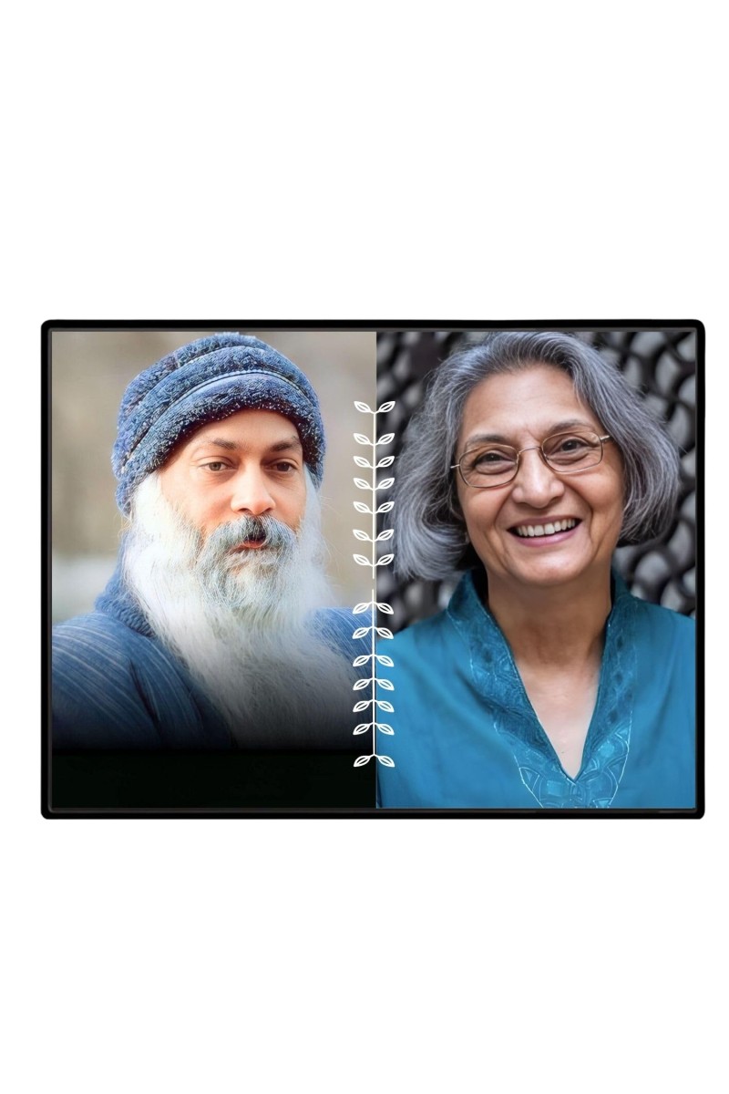 Acharya Rajneesh (Oshoo) &Maa Anand Sheela Laminated Photo - 7x9 Inches, Divine Blessings For Home & Office And Temple Decoration (F16175)
