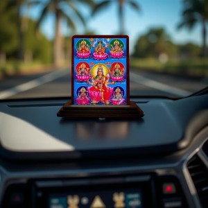 Car Desk/Table Top Ashta Lakshmi Wooden Photo Stand 3x4 Inches, Compact & Stylish Spiritual Display For Car, Home & Office (Pack Of 1) (F14154) Car Desk/Table Top Ashta Lakshmi Wooden Photo Stand 3x4 Inches, Compact & Stylish Spiritual Display For Car, Home & Office (Pack Of 1) (F14154)