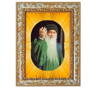 Oshoo Spiritual Guru Digital Photo In Designer Frame, Size 8x12 Inch | Hindu Religious Picture For Home Temple, Office & Gift | Wall Art & Pooja Decor (F10496)