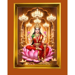 Mata Lakhsmi Golden Photo Frame - 16x20 Inches | Elegant Wooden Frame For Home, Office & Temple Decoration | Spiritual Wall & Table Decor And Gift Item (F9560) Mata Lakhsmi Golden Photo Frame - 16x20 Inches | Elegant Wooden Frame For Home, Office & Temple Decoration | Spiritual Wall & Table Decor And Gift Item (F9560)