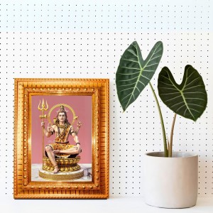 Lord Hanuman Golden Designer Photo Frame | 14x18 Inch Religious Wall Hanging Frame For Home, Office Decoration and Spiritual Gift Item (M2) Lord Hanuman Golden Designer Photo Frame | 14x18 Inch Religious Wall Hanging Frame For Home, Office Decoration and Spiritual Gift Item (M2)
