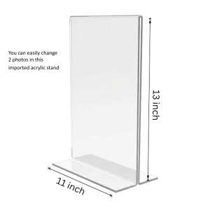 Sri Krishna and Sri Radha Acrylic T-Style Photo Stand - 11x13 Inches, Compact and Stylish Spiritual Display, easily change 2 photos (Pack of 1) Sri Krishna and Sri Radha Acrylic T-Style Photo Stand - 11x13 Inches, Compact and Stylish Spiritual Display, easily change 2 photos (Pack of 1)