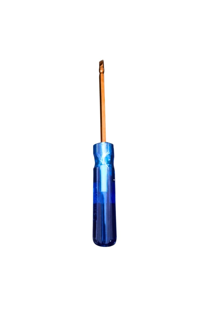 Flat Head Screwdriver with Blue Handle – Durable Steel Shaft, Precision Slotted magnetic & hardened Screw Driver for Home, DIY & Professional Use